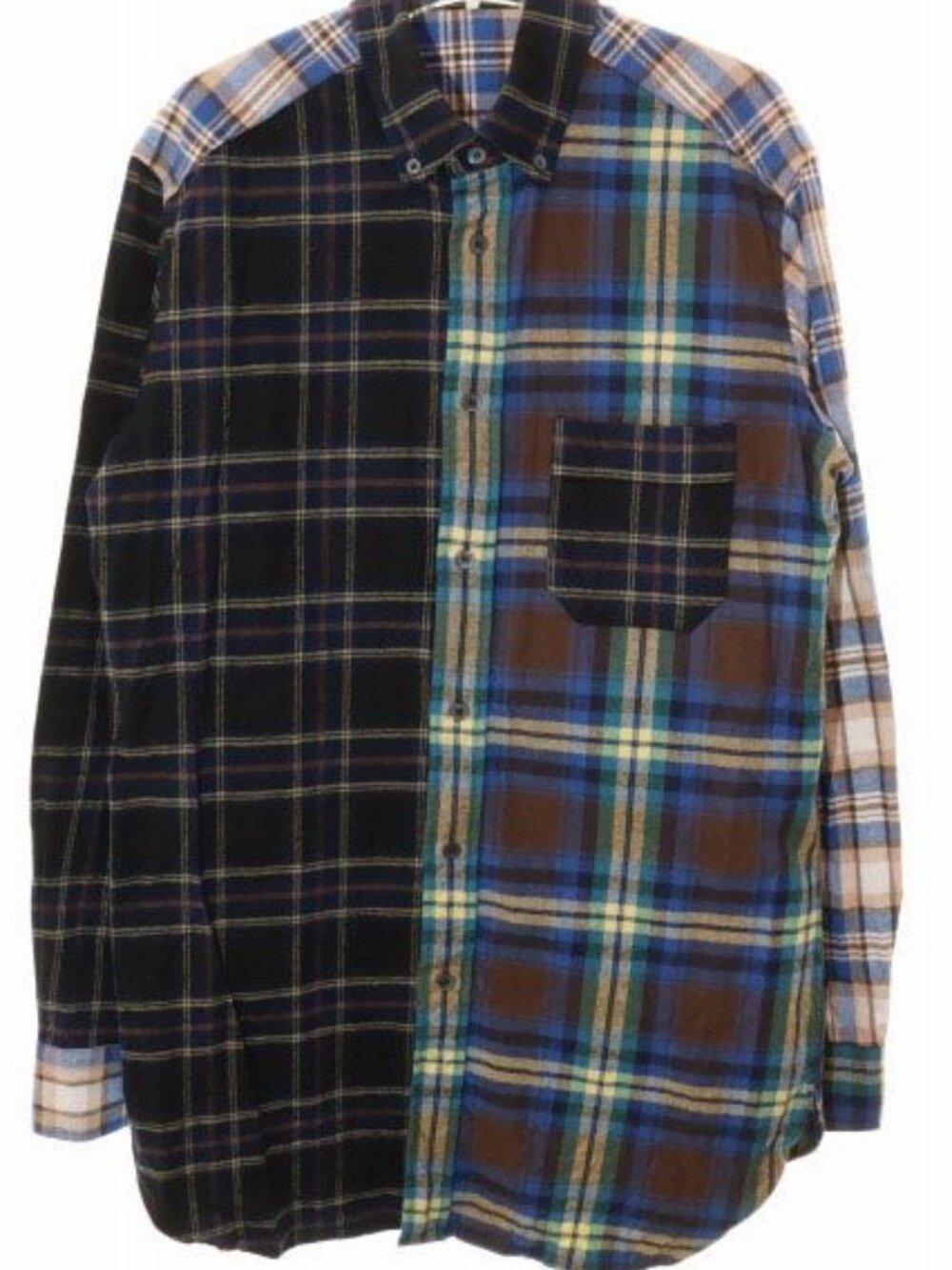 Loewe Eln Patchwork Check Overshirt S Shirt Blue